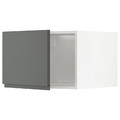 METOD Top cabinet for fridge/freezer, white/Voxtorp dark grey, 60x40 cm