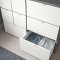 VISTHUS Chest of 8 drawers, grey/white, 122x96 cm