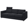 VIMLE 3-seat sofa, with headrest/Saxemara black-blue