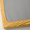 NATTJASMIN Fitted sheet, yellow, 140x200 cm