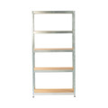 GoodHome Metal Shelving Unit Ryle M 180 x 90 x 40 cm 175 kg, galvanised