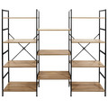 Shelving Unit Bookcase Bistrot, black/natural