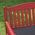 PÄRONHOLMEN Bench with backrest, outdoor, red/Järpön/Duvholmen anthracite