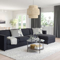 VIMLE 4-seat sofa with chaise longue, Saxemara black-blue