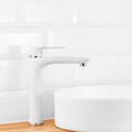 GoodHome High Bathroom Sink Tap Wicie, white