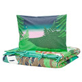 SKOGSDUVA Duvet cover and pillowcase, multicolour/forest pattern, 150x200/50x60 cm