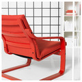 POÄNG Low-back armchair, red/Vissle red