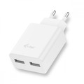 i-tec USB Power Charger Europlug 2 port 2.4A white 2x USB Port DC 5v/max 2.4A