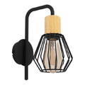 Wall Lamp Palmorla 1 x E27, black-wood