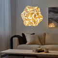 RAMSELE Pendant lamp, flower, white, 43 cm