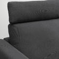 VIMLE 3-seat sofa with chaise longue, with headrest, Hallarp grey