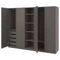 PAX / FORSAND Wardrobe, dark grey/dark grey, 250x60x201 cm