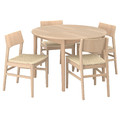 SKANSNÄS / SKANSNÄS Table and 4 chairs, light beech veneer/light beech, 115/170 cm