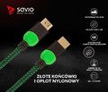 Savio HDMI Cable Ultra HD 4K GCL-03 v2.0 1.8m, braid green