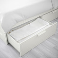 BRIMNES Bed frame with storage, white, Luröy, 180x200 cm