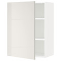 METOD Wall cabinet with shelves, white/Ringhult light grey, 60x80 cm