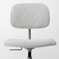 BLECKBERGET Swivel chair, Klovsta white/grey