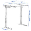 RELATERA Desk sit/stand, white, 117x60 cm