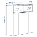 SMÅSTAD / PLATSA Storage combination, white/blue with 6 shelves, 120x42x123 cm