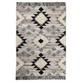 TANNISBY Rug, flatwoven, handmade/grey black, 160x230 cm