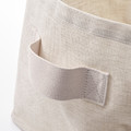 PURRPINGLA Storage basket, textile/beige, 25x20x20 cm