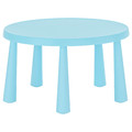 MAMMUT Children's table, indoor/outdoor/light blue, 85 cm