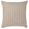 KORALLBUSKE Cushion cover, beige white/stripe pattern, 50x50 cm