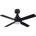 GoodHome Ceiling Fan Light Burbank 106 cm CCT DIM, black