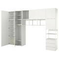 PLATSA Wardrobe with 9 doors+3 drawers, white/Fonnes white, 360x42x241 cm