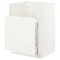 METOD / MAXIMERA Bc f BREDSJÖN snk/1 frnt/2 drws, white, Voxtorp matt white, 60x60 cm