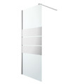 GoodHome Walk-in Shower Panel Beloya 80cm, chrome/mirror glass