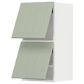 METOD Wall cabinet horizontal w 2 doors, white/Stensund light green, 40x80 cm