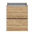 Goodhome Wall-mounted Basin Cabinet Imandra Slim 50cm, oak