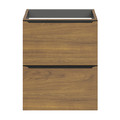 Goodhome Wall-mounted Basin Cabinet Imandra Slim 50 cm, walnut