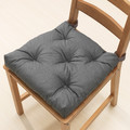 MALINDA Chair cushion, grey, 40/35x38x7 cm