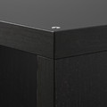 KALLAX / LAGKAPTEN Desk combination, black/black-brown, 147x159x147 cm