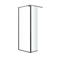 GoodHome Walk-in Shower Enclosure Ezili 80 + 38 cm, black/transparent