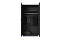 Wardrobe Nicole 100 cm, dark blue, black handles