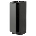 METOD Base cabinet with shelves, black/Voxtorp dark grey, 30x37 cm