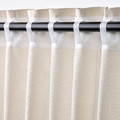 LENDA Curtains with tie-backs, 1 pair, off-white, 140x300 cm