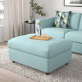 VIMLE Footstool with storage, Saxemara light blue