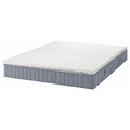 VALEVÅG Mattress and mattress pad, firm light blue/Nisseholm white, 140x200 cm