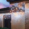 Christmas Curtain Lights In-/Outdoor 100 LED 4.8m, icicles, warm white/cool white