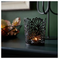 HÖSTAGILLE Tealight holder, black, 11 cm