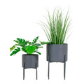 Set of 2 Plant Stands Pawia, grey