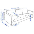 VIMLE 3-seat sofa, Gunnared medium grey