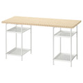 MITTCIRKEL / SPÄND Desk, lively pine effect/white, 140x60 cm