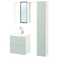 ENHET Bathroom, white/pale grey-green, 64x43x65 cm