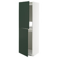 METOD High cabinet for fridge/freezer, white/Havstorp deep green, 60x60x200 cm