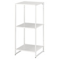 JOSTEIN Shelving unit, in/outdoor/metal white, 41x40x90 cm